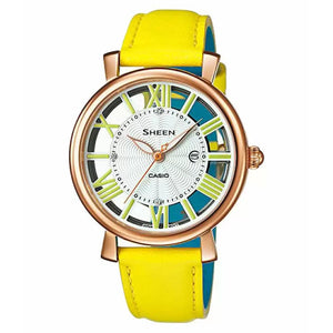 Casio Sheen SHE 4047PGL 9AUDR SX172 Yellow IP Women's Watch