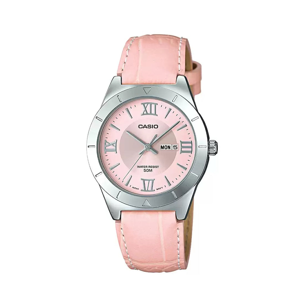 Casio Enticer महिलाओं के लिए LTP 1410L 4AVDF A1189 गुलाबी एनालॉग महिला घड़ी