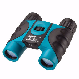 BARSKA 10x25mm Blue Waterproof Compact Binoculars