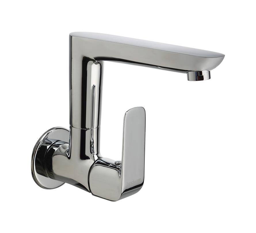 Hindware Fluid Sink Cock With Swivel Spout (Wall Mounted) F400021