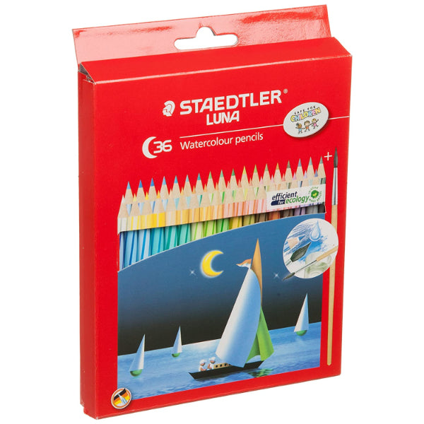 Detec™ स्टैडलर लूना क्लासिक वॉटर कलर पेंसिल - 36 रंगों का बॉक्स