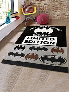 Saral Home Detec™  Batman Carpet (90 X 150 CM) - BLACK KIDS COLLECTION 