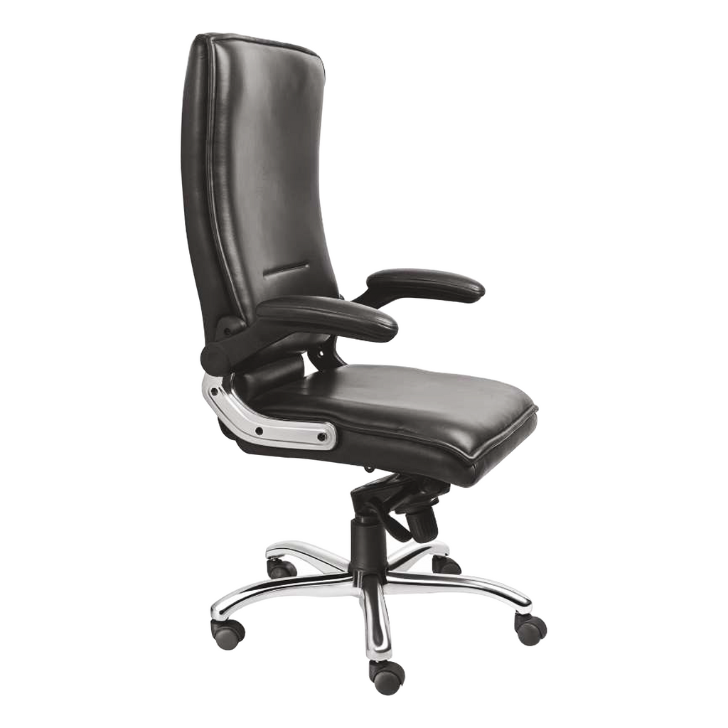 Detec™ Executive High Back Chair Knee Tilted Mechanism Reclining Arm Crome Hydraulic Base