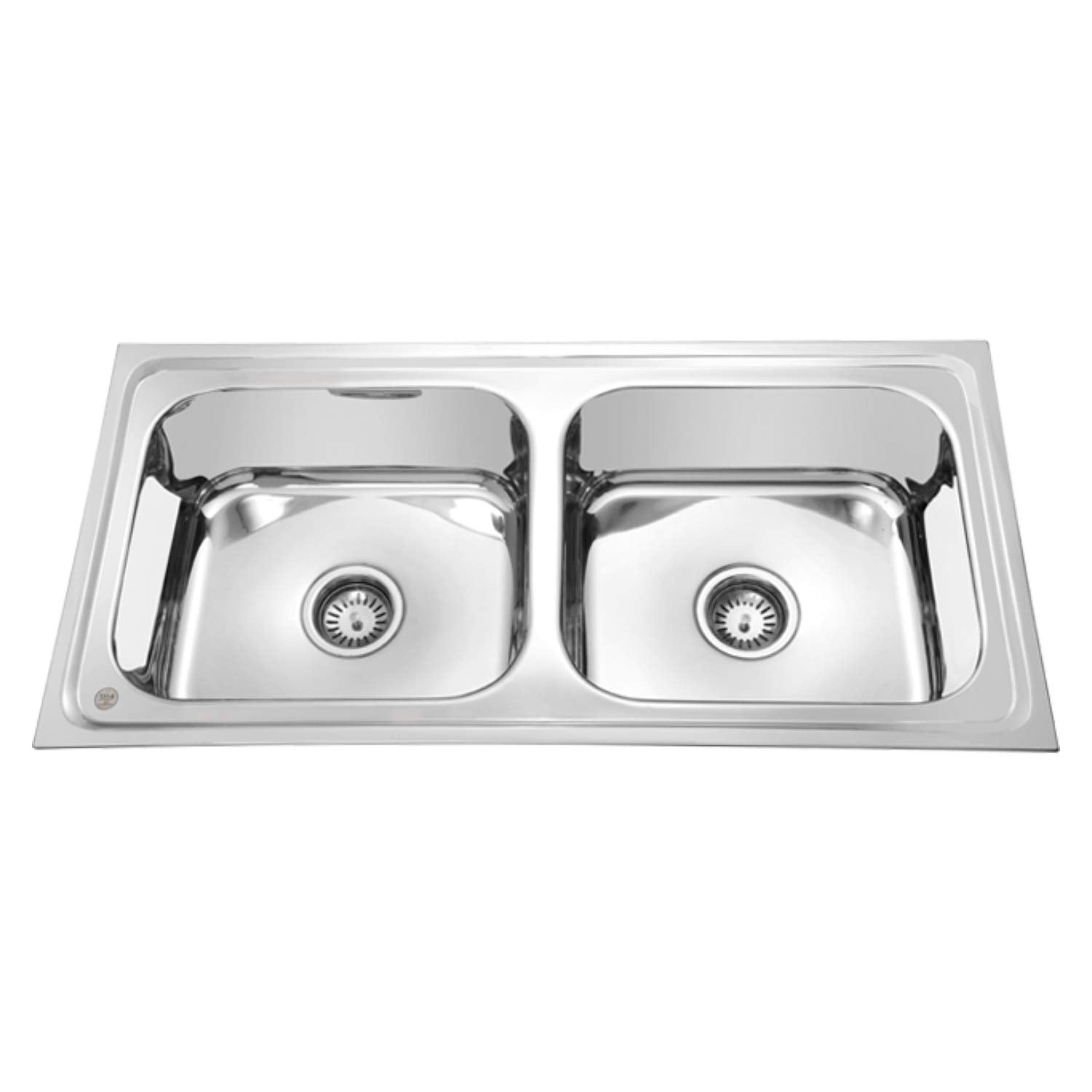 Parryware C857081 Eco Series (New) Folded Edge- Gloss Finish Double Bowl Kitchen Sink