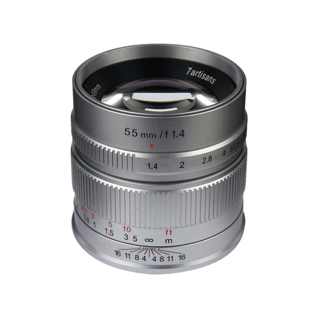 7artisans 55mm F 1.4 Lens for Sony E Silver