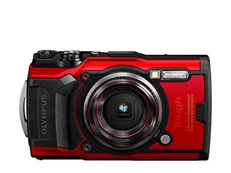 Open Box, Unused Olympus TG 6 Red Water Proof Camera, 12 MP