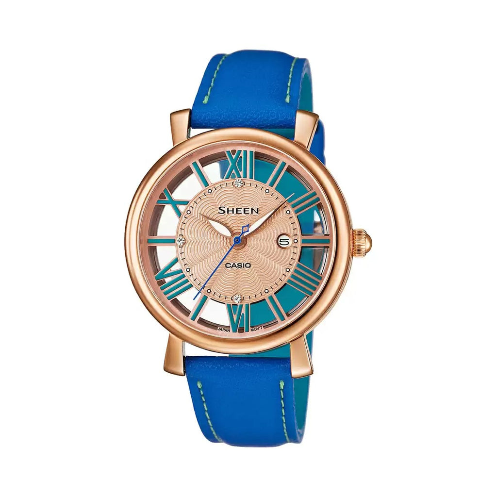 Casio Sheen SHE 4047PGL 2AUDR SX169 Blue IP Women's Watch