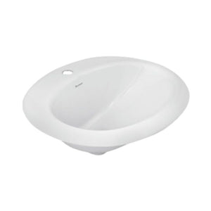 Parryware Counter Top Oval Shaped White Basin Area Mini Oval C0438