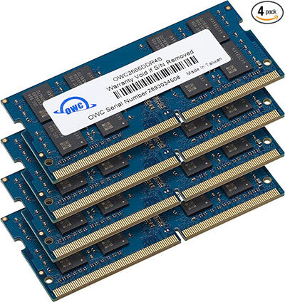 OWC 64GB (4 x 16GB) 2666MHz DDR4 PC4-21300 SO-DIMM 260 Pin Memory Upgrade