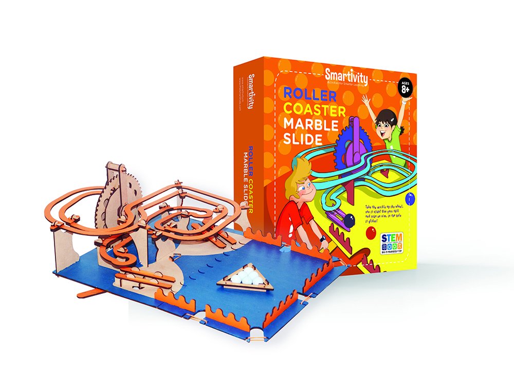 Smartivity Roller Coaster Marble Slide - S.T.E.M., S.T.E.A.M. Learning, Ages 8 Years and Up Pack of 6
