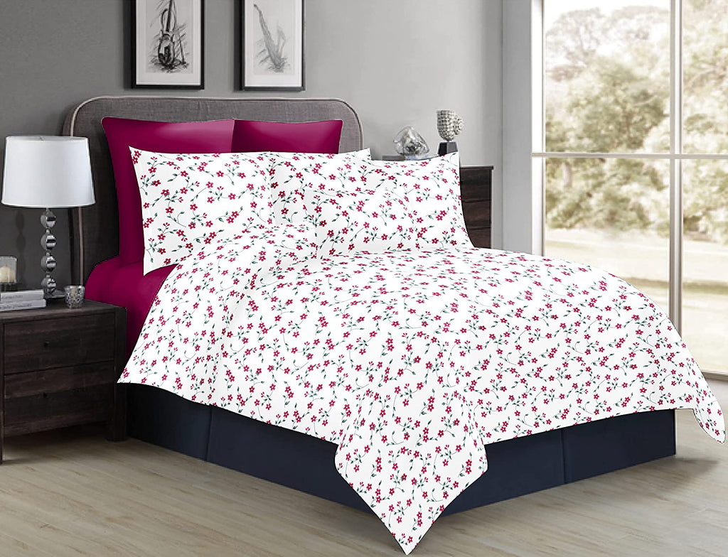 Sleeping Owls Allure 100% Soft Cotton 144 Tc Double Bedsheet with 2Pc Pillow Cover-228Cm X 254 cm