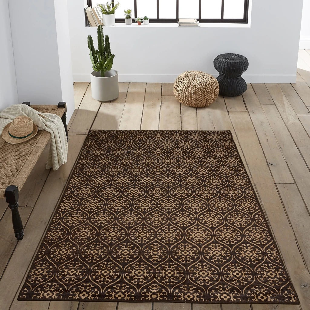 Saral Home Detec™ Printed Modern Carpet (Jute, 120 X 180 cm)