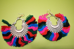 गैलरी व्यूवर में इमेज लोड करें, Detec Homzë Ethnic Tassel Metal Earrings- Multi-Color
