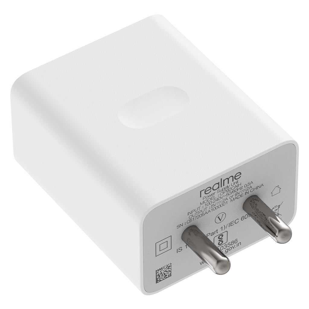 Open Box Unused Realme 18W USB Type A Power Adapter White