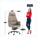 Load image into Gallery viewer, Detec™ Indian Best Office Executive Chair/Desk Chair High Back Comfortable Chair/Computer Chair With Armrest in Grey Colour

