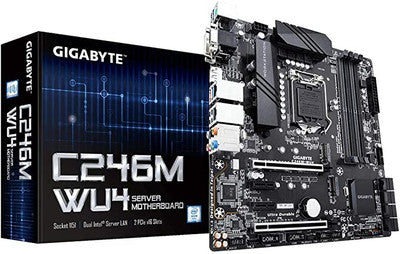 GIGABYTE C246M-WU4 (Intel/C246/Micro ATX/DDR4 Support ECC/2xPCIEx16/Dual Intel