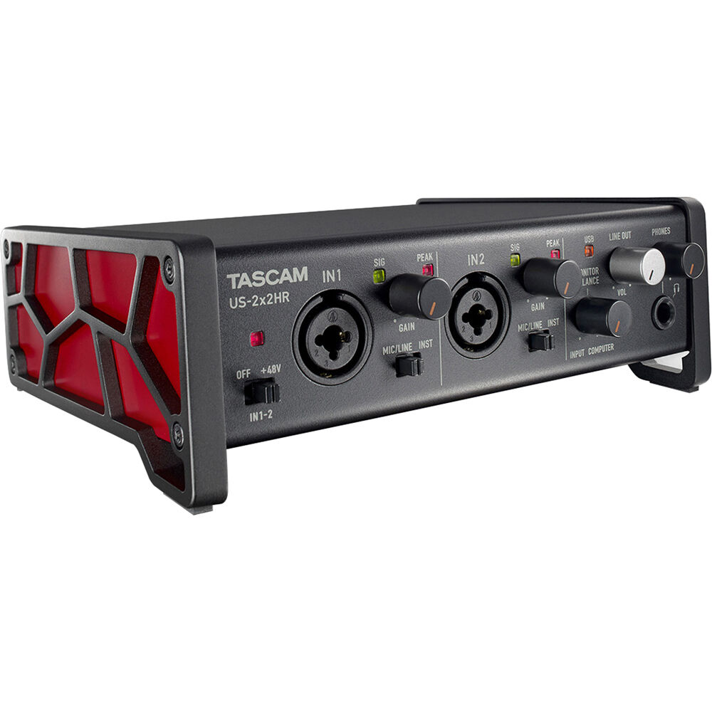 Tascam US-2x2HR Two Mic 2IN/2OUT High Resolution Versatile USB Audio Interface