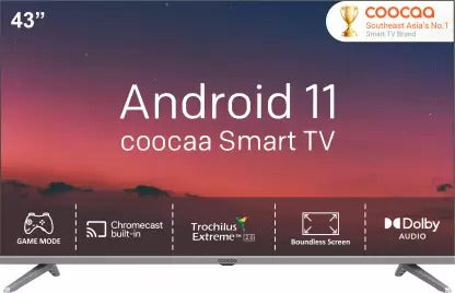 Open Box Unused Coocaa 108 cm 43 Inch Full HD LED Smart Android TV