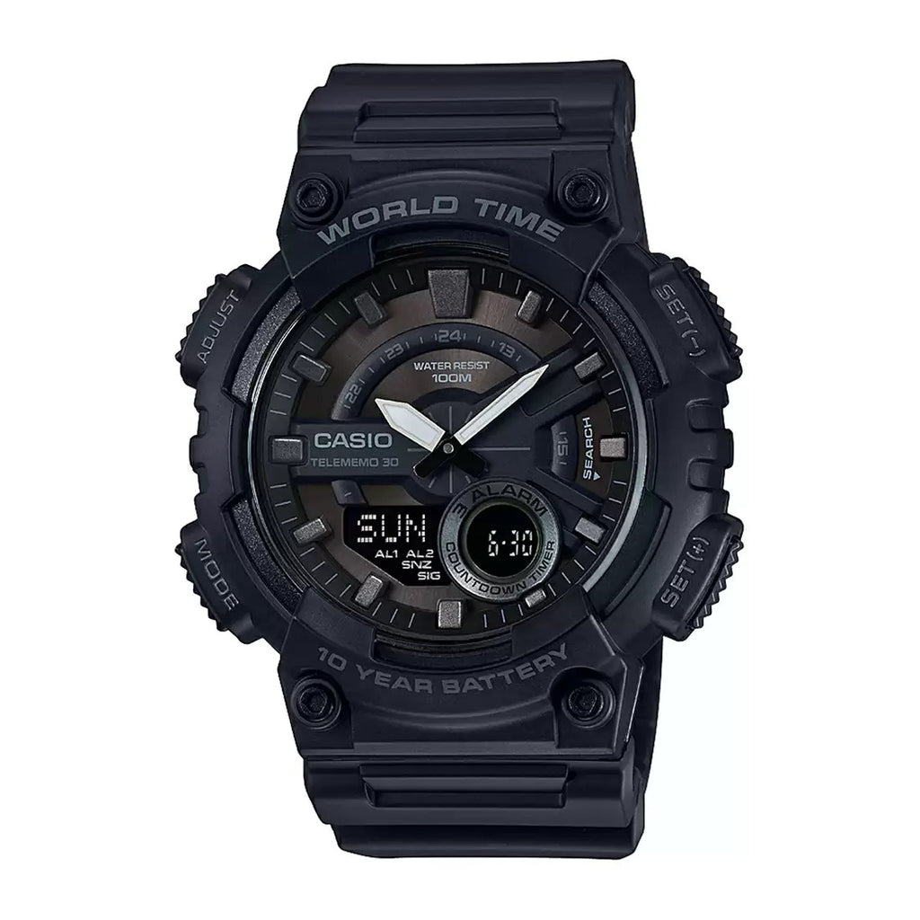 Casio Youth AEQ 110W 1BVDF AD218 Black Analog Digital Men's Watch