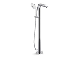 Kohler Avid Floor Mount Bath Tub Filler With Handshower in Polished Chrome K-97367T-B4-CP