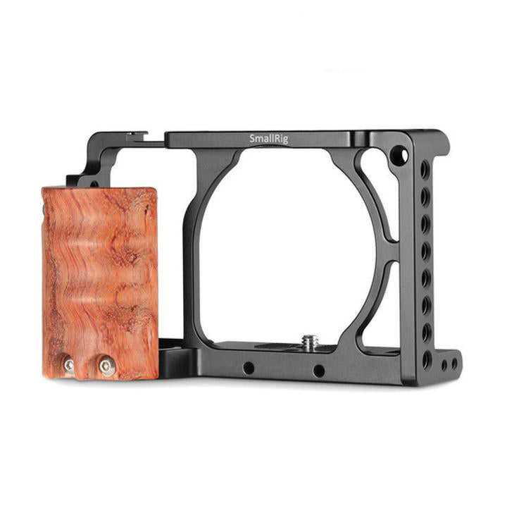 Smallrig 2082 Cage With Wooden Handgrip For Sony A6000 A6300
