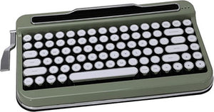 Penna Bluetooth Keyboard with White Chrome Keycap(US Language) (Switch-Cherry Mx Blue, Olive Green)