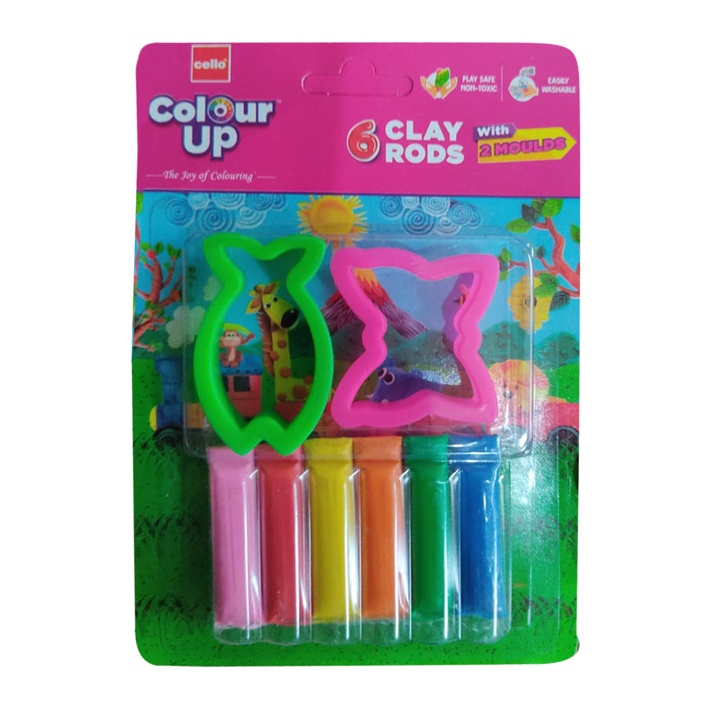 Cello Colour Up 6 Clay Rods Pack of 8