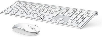 Wireless Keyboard Mouse Vssoplor 2.4GHz Rechargeable Compact Quiet