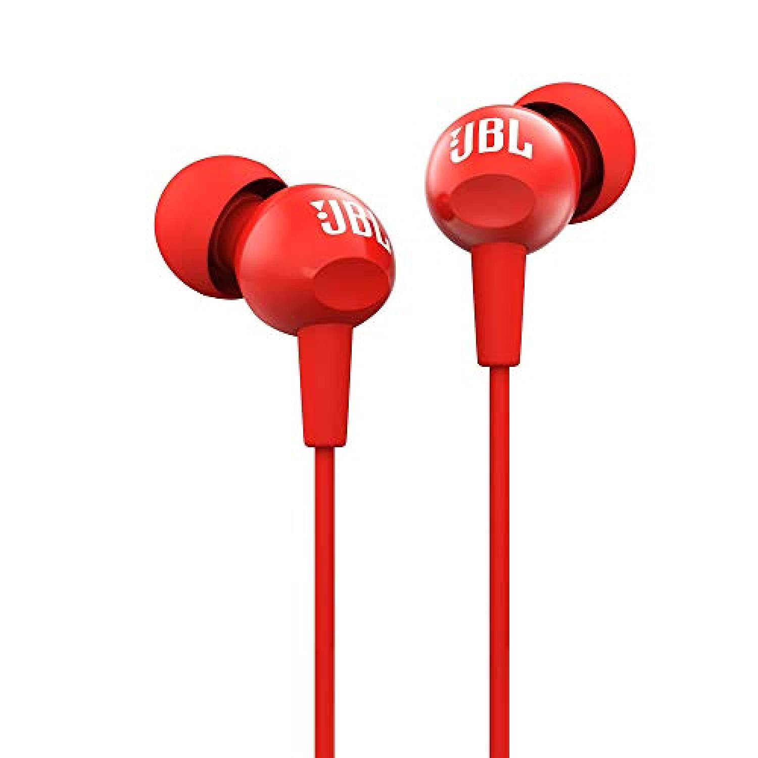 Open Box, Unused JBL C100SI In-Ear Headphones with Mic Red Pack of 10