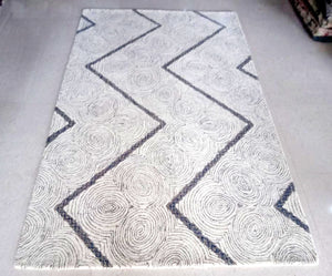 Detec™ Wool Hand Tufted Rug - Grey Color 