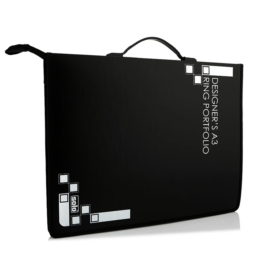 सोलो डिज़ाइनर A3 रिंग पोर्टफोलियो बैग फ़ोल्डर और दस्तावेज़ बैग