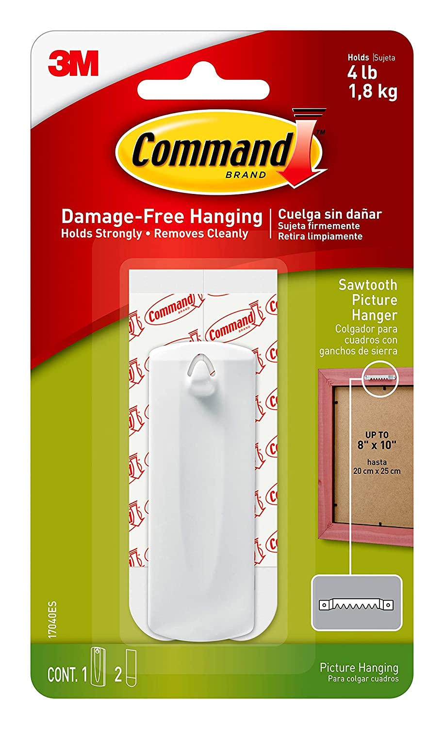 Detec™ 3M Command Saw tooth Hanger Pack of 40