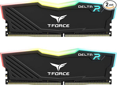 टीमग्रुप टी-फोर्स डेल्टा RGB DDR4 64GB (2x32GB) 3200MHz (PC4-25600) CL16 डेस्कटॉप ब्लैक