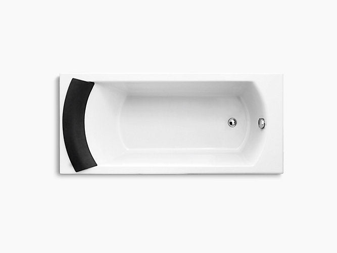 Kohler Ove 1.7m Drop-in Acrylic Bath with Grey Bath Pillow K-1707T-58-0