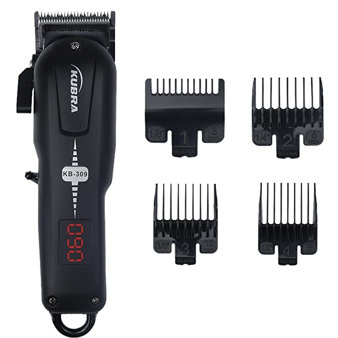 Kubra KB-309 Professional Cordless Rechargeable Led Display Hair Clipper Heavy