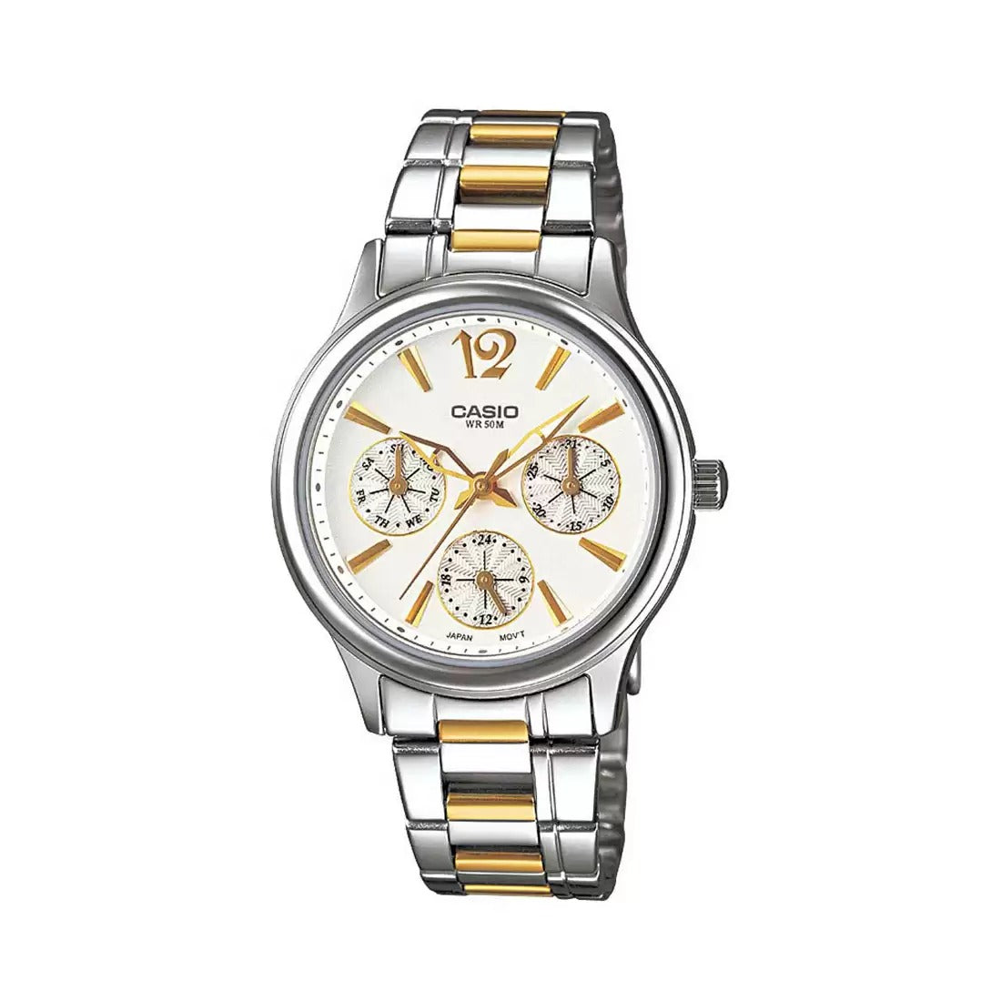 Casio Enticer Ladies LTP 2085SG 7AVDF A847 Two Tone Multi Dial Women's Watch