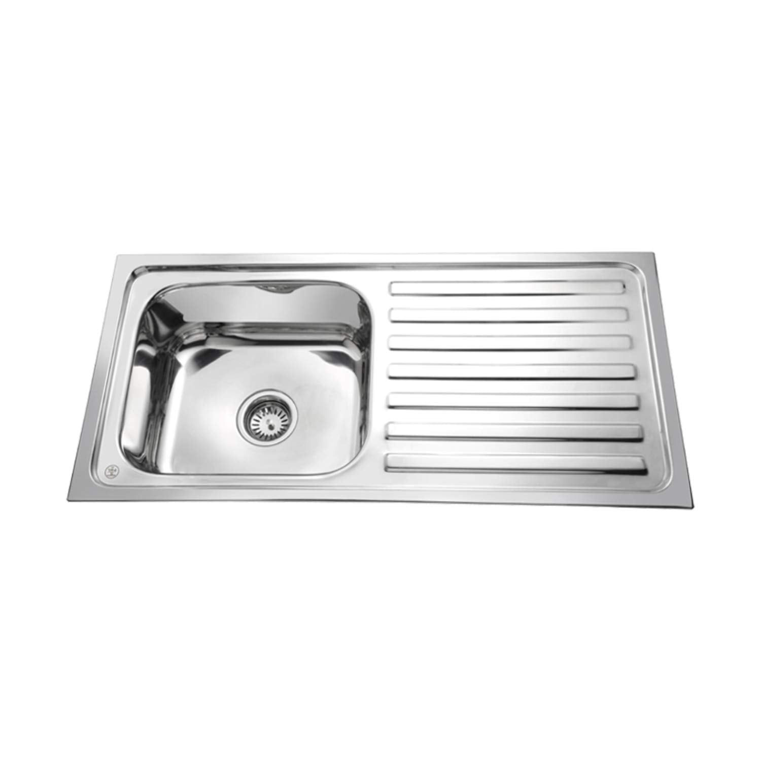 Parryware C856871 Eco Series (New) Flat Edge- Gloss Finish Single Bowl with Big Drain Kitchen Sink