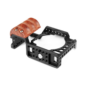 SmallRig 2097C Cage Kit with Wooden Grip for Sony a6500