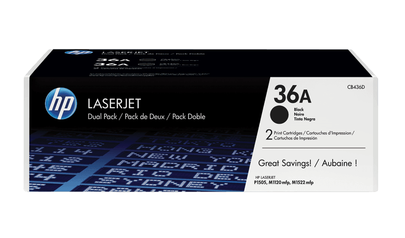 HP 36A Black Original LaserJet Toner Cartridge (Dual Pack)