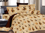 Load image into Gallery viewer, Sleeping Owls Satiny Printed 100% Soft Cotton 210 Tc Double Bedsheet with 2Pc Pillow Cover-228 cm X 254 cm
