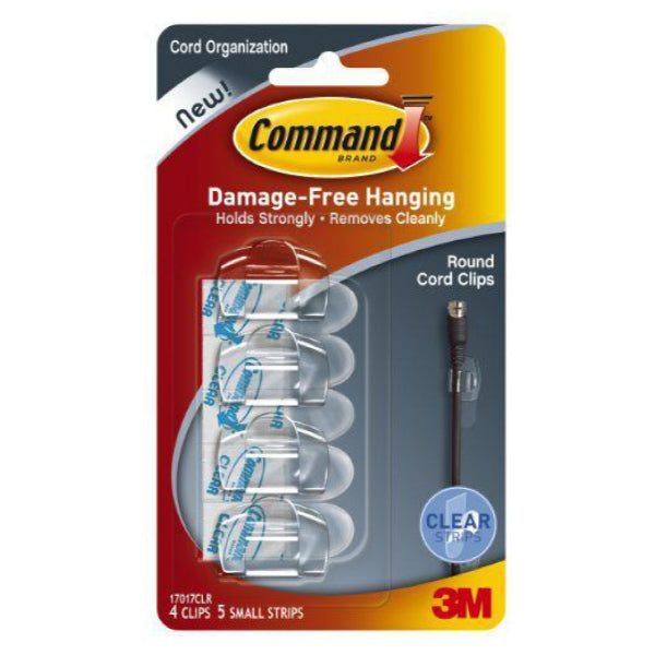 Detec™ 3M Command Round Cord Clips Pack of 40