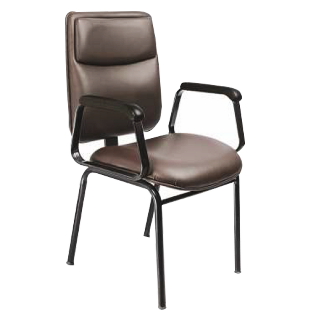 Detec™ Visitor Chair CRC pipe four legs frame top PU arms Powder Coating frame