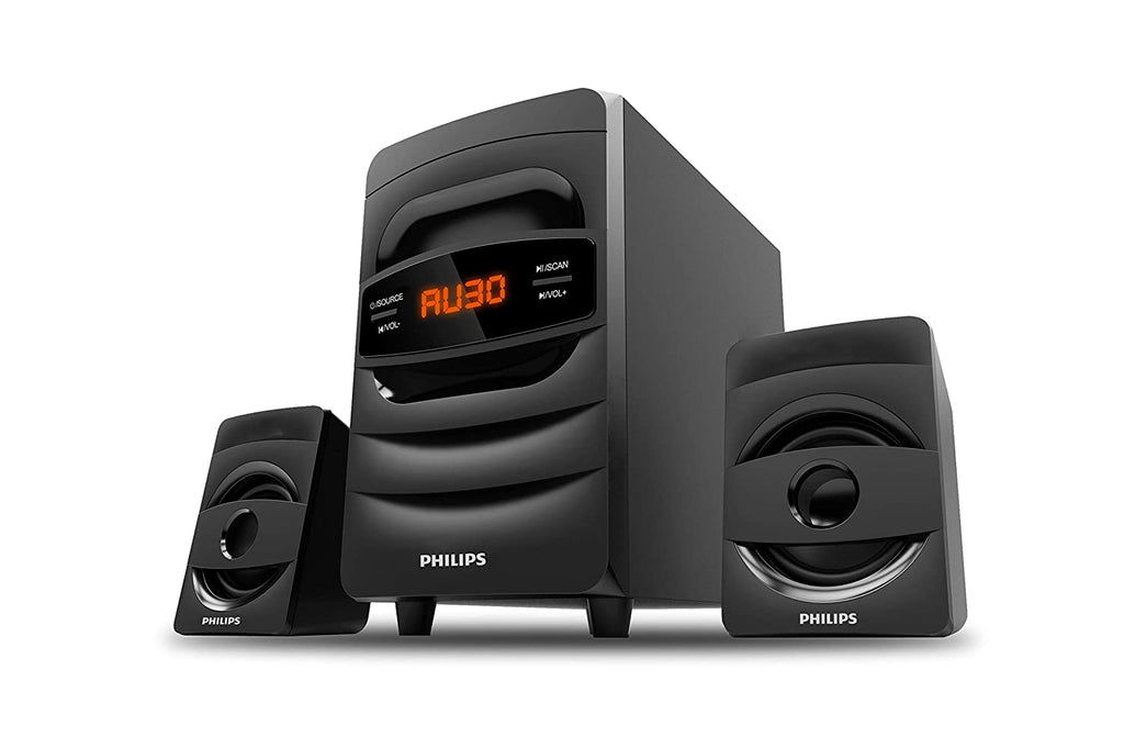 Open Box Unused Philips Audio MMS2625B 32W 2.1 Channel Wireless