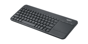 लॉजिटेक K400 प्लस वायरलेस टच कीबोर्ड (आपके पीसी से जुड़े टीवी का आरामदायक वायरलेस नियंत्रण)