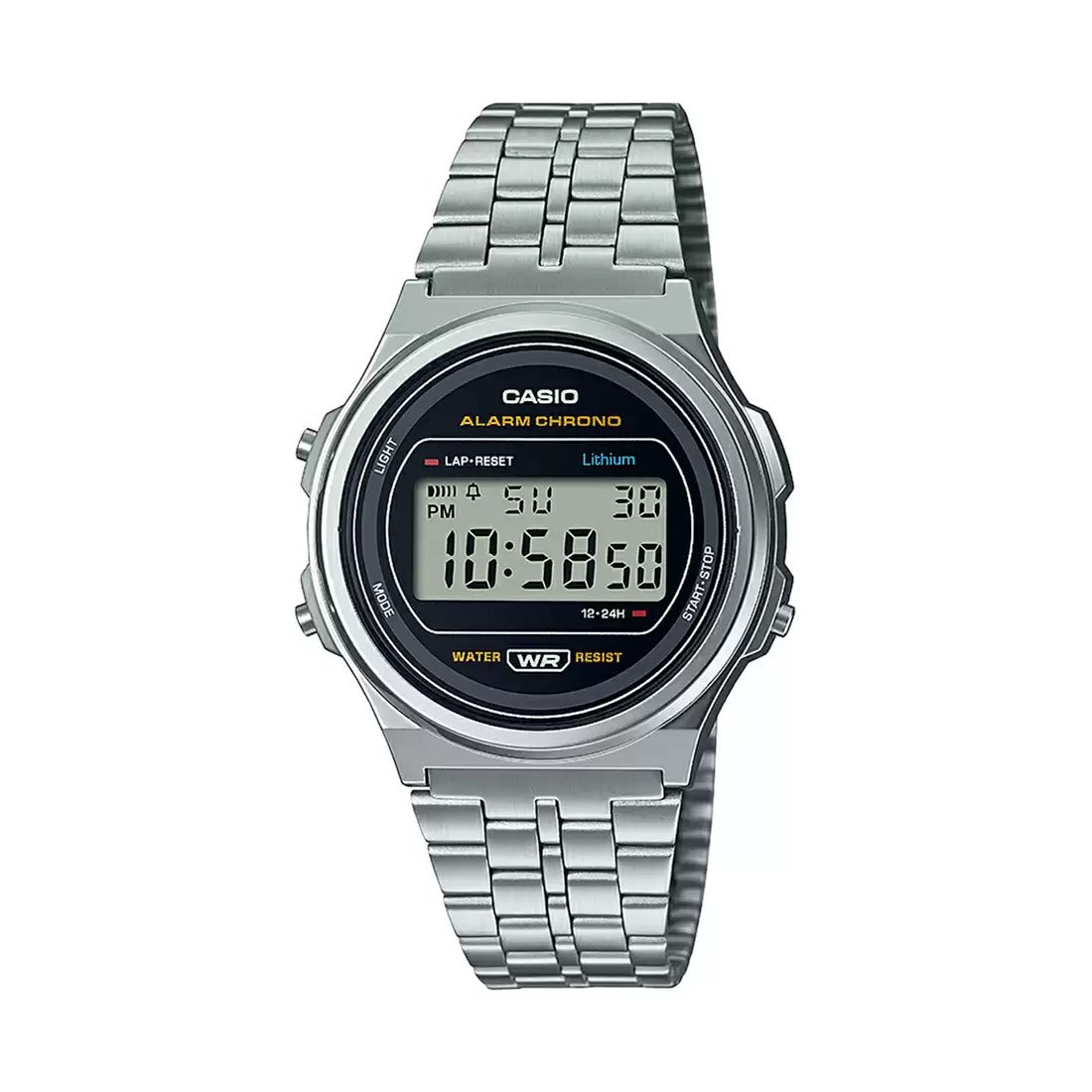 Casio Vintage Series Digital A171WE 1ADF D223 Silver Unisex Watch