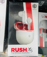 Load image into Gallery viewer, Open Box, Unused Nu Republic Rush X5 Bluetooth Headset White Red True Wireless
