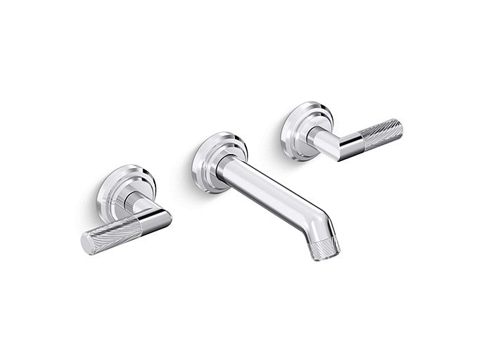 Kohler Kallista Wall Mount Sink Faucet Lever Handles Pinna Paletta by Laura Kirar P24910-CPH-CP