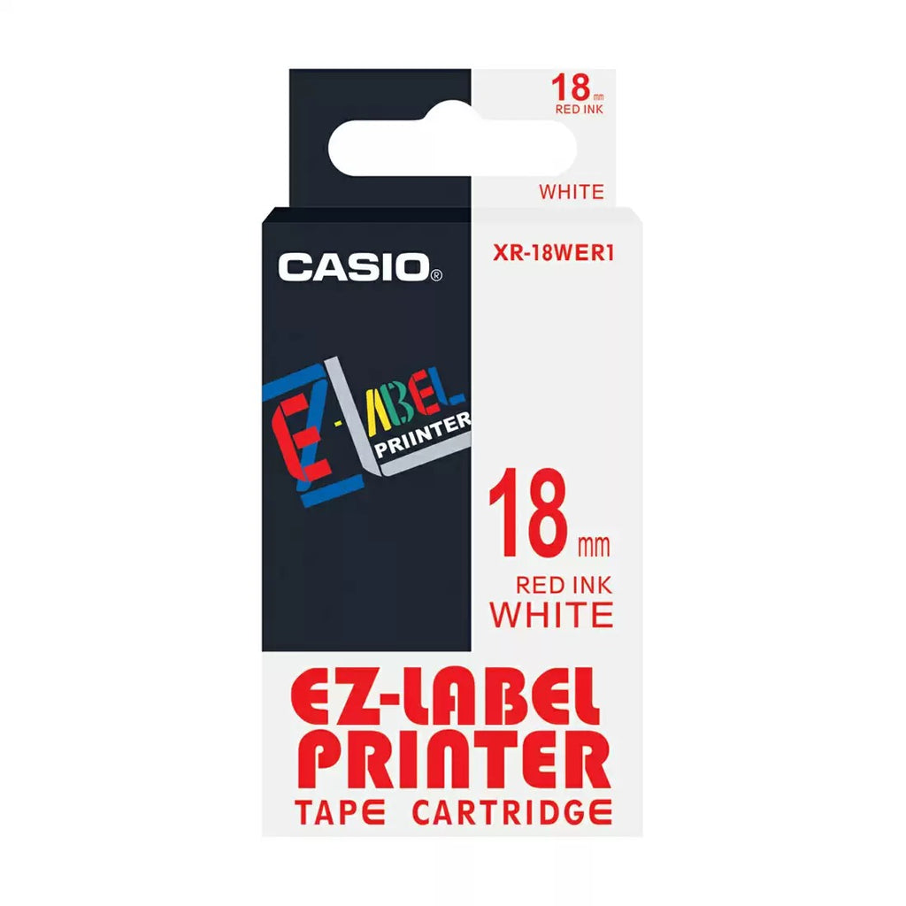 Casio XR 18WER1 G25 Color Tape for Asset Labelling