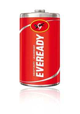 Eveready 1050D Red R20 D Size Battery Pack of 12