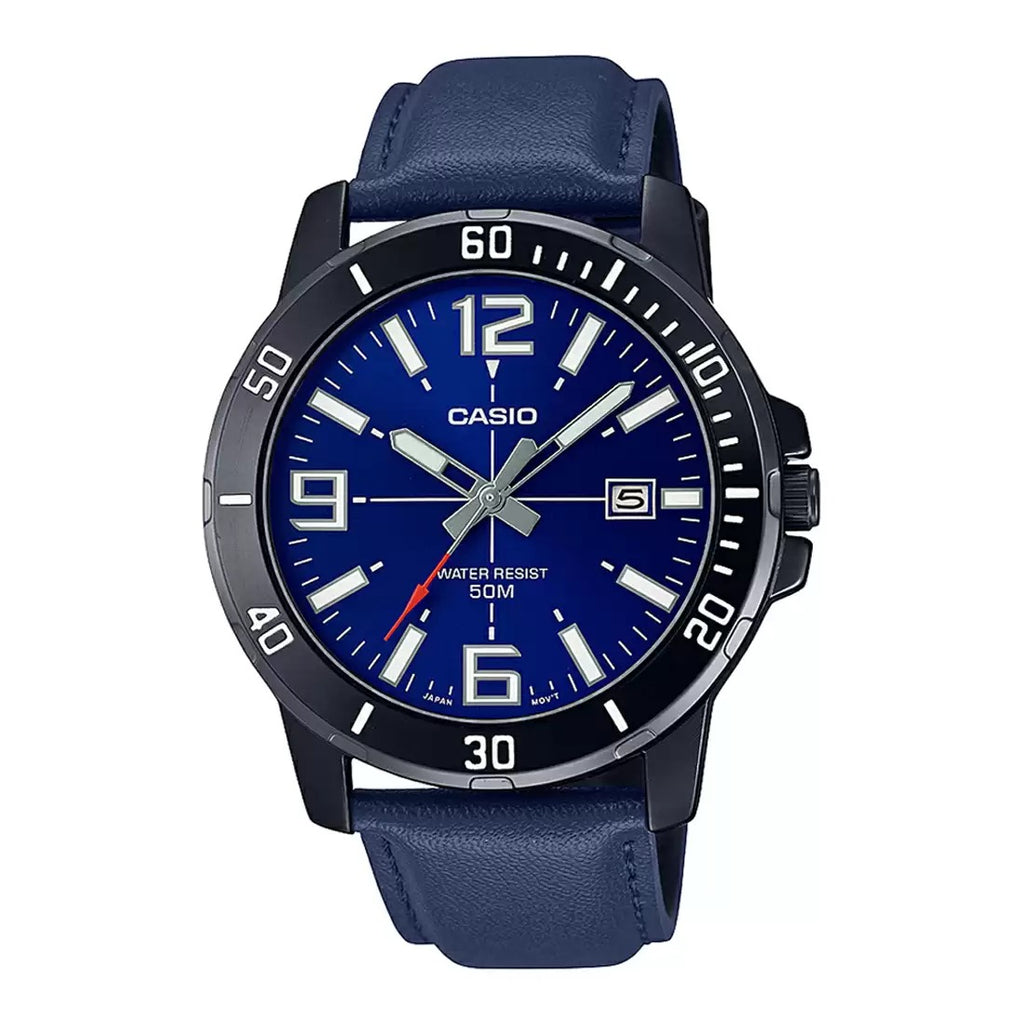 Casio Enticer MTP VD01BL 2BVUDF A1982 ब्लू एनालॉग पुरुषों की घड़ी